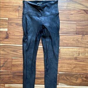 SPANX Shiny Black Leggings